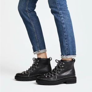 Rag & Bone Compass II Leather Studded Hiking Boots